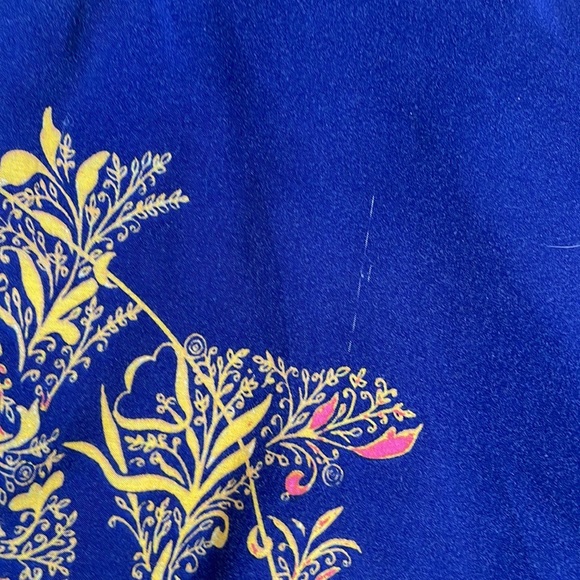 FREE PEOPLE SUNSET DREAMS TUNIC BELL SLEEVE BLOUSE IN BLUE - Picture 15 of 16